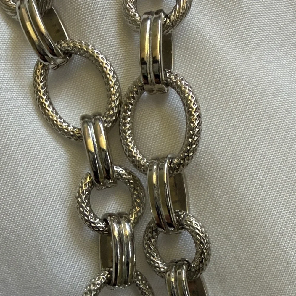 Layered Silver Angel & Heart Necklace with Black Bead Accents